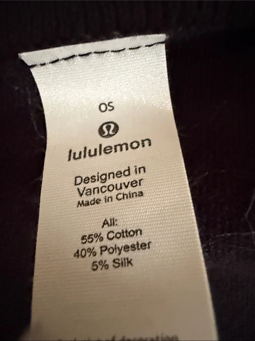 lululemon athletica Black V-Neck Draped Oversized Sweater